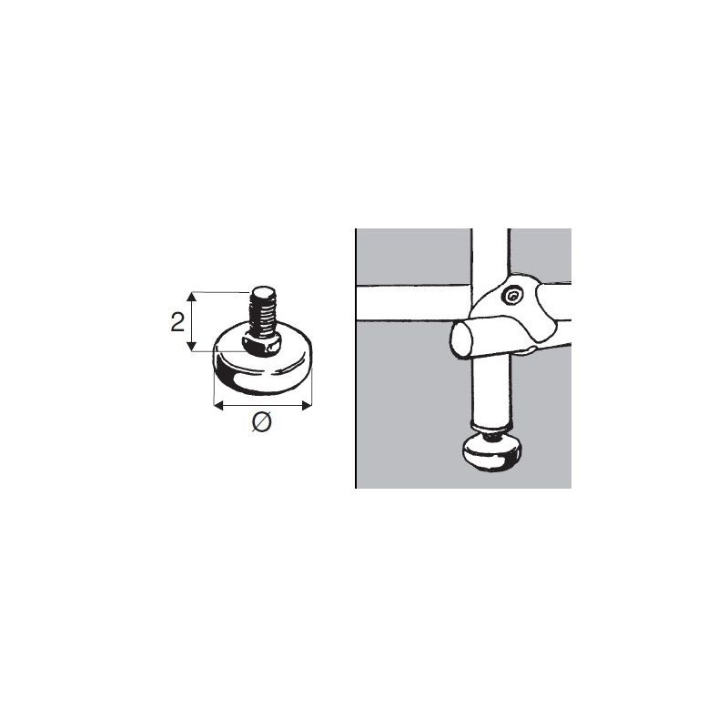Rohr-Kugel-System " Fußstangen fi25 " Shop-Zubehör