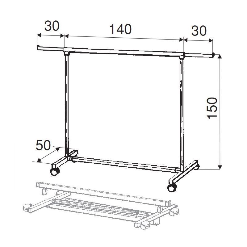 Kleiderständer " TRANSPORTERS Ständer " Ladeneinrichtung