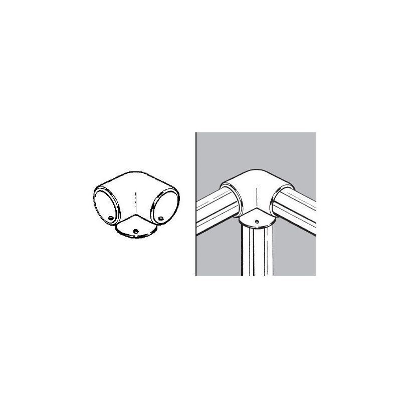 Rohr- und Kugelsystem " Eckstangen fi25 " Shop-Zubehör