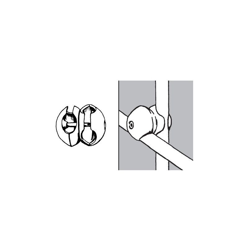 Rohr- und Kugelsystem " Ladenbügel FI25 " Ladenzubehör