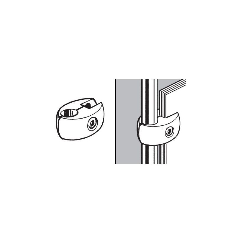 Rohrkugelsystem " Glasbefestigung FI25 " Shop-Zubehör