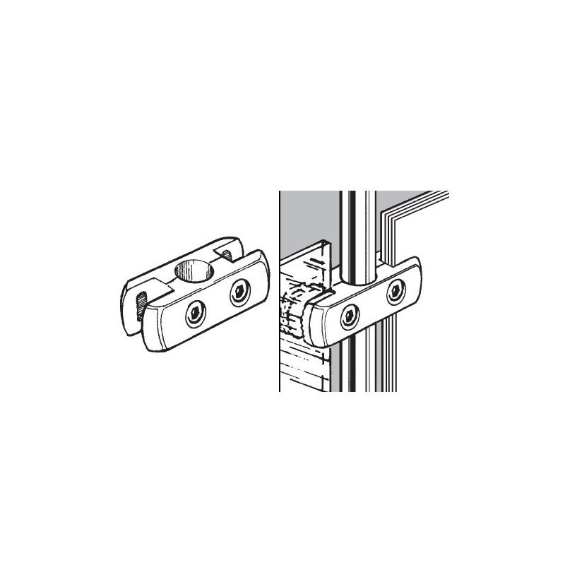 Rohrkugelsystem " Glasbefestigung FI25 " Shop-Zubehör