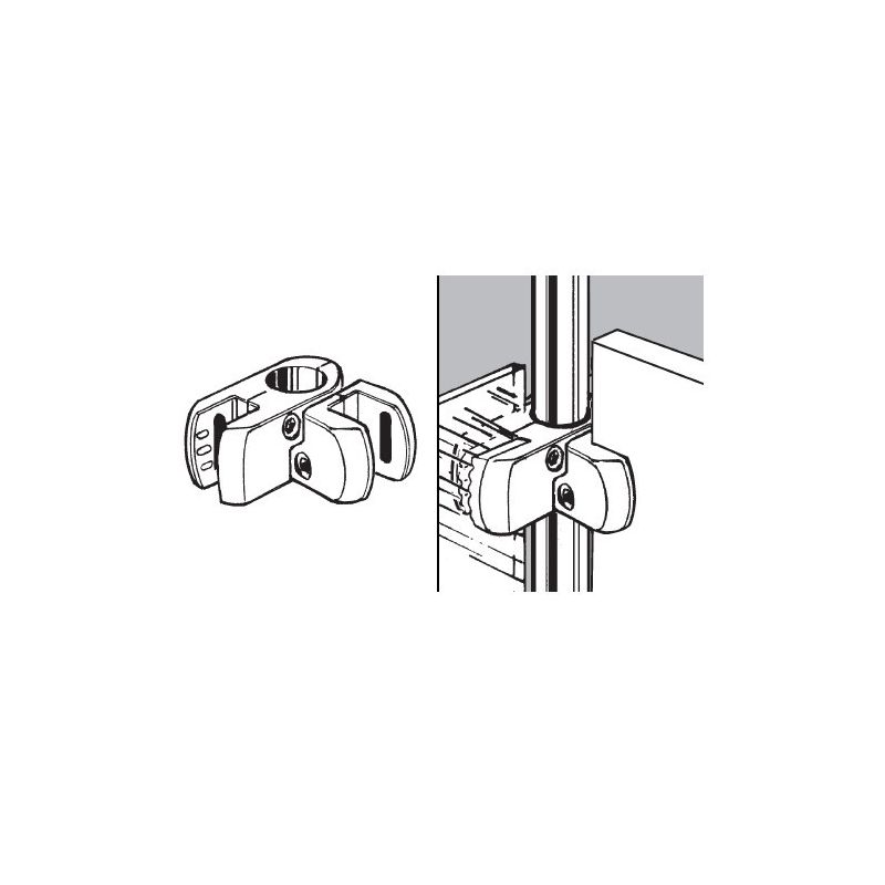 Rohrkugelsystem " Glasbefestigung FI25 " Shop-Zubehör