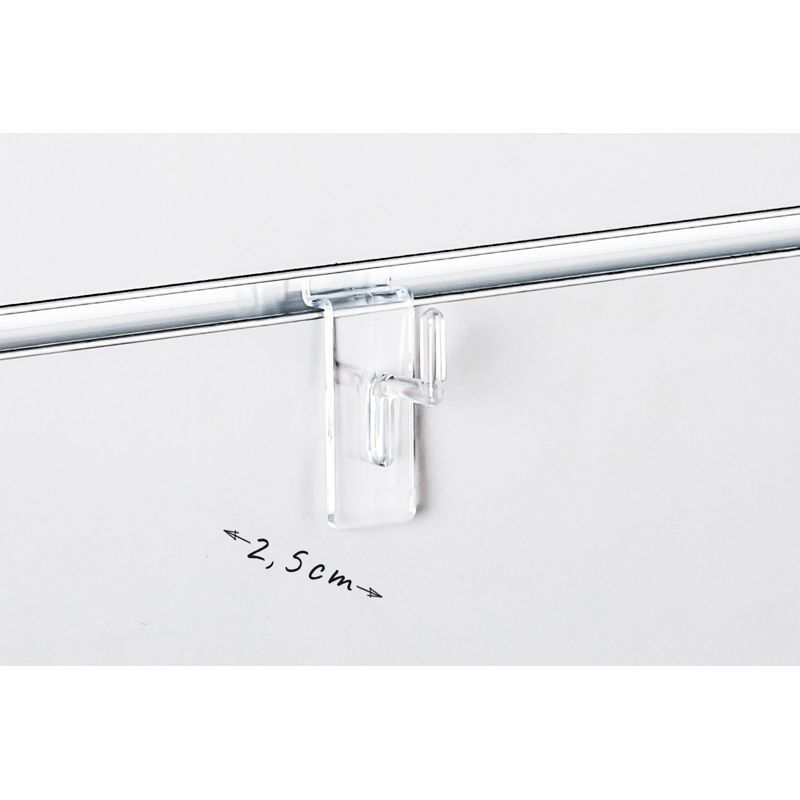 Shop-Paneele SPACEWALL -Klarsichthaken- Shop-Beschläge