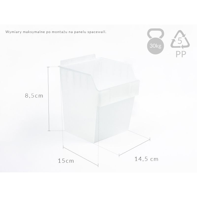 Spacewall-Ladenwände - Körbe und Behälter - Ladenbau