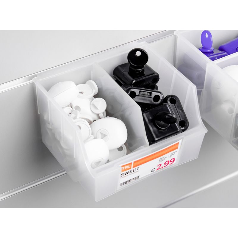 Spacewall-Ladenwände - Körbe und Behälter - Ladenbau