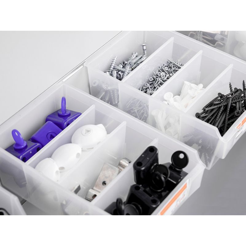 Spacewall-Ladenwände - Körbe und Behälter - Ladenbau