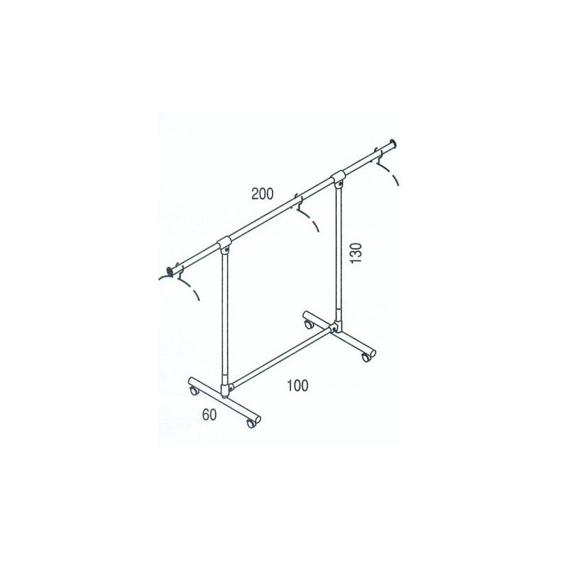 Rohr- und Kugelsystem " Ladenbügel FI25 " Ladenzubehör