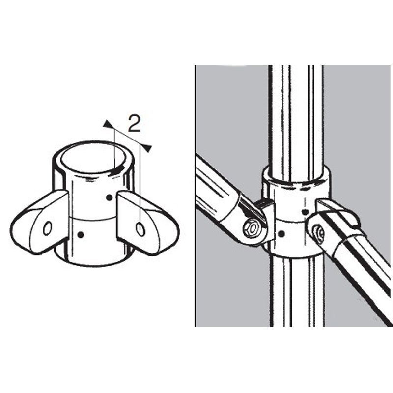 Rohr- und Kugelsystem " Rohrhalter FI32 " Shop-Zubehör