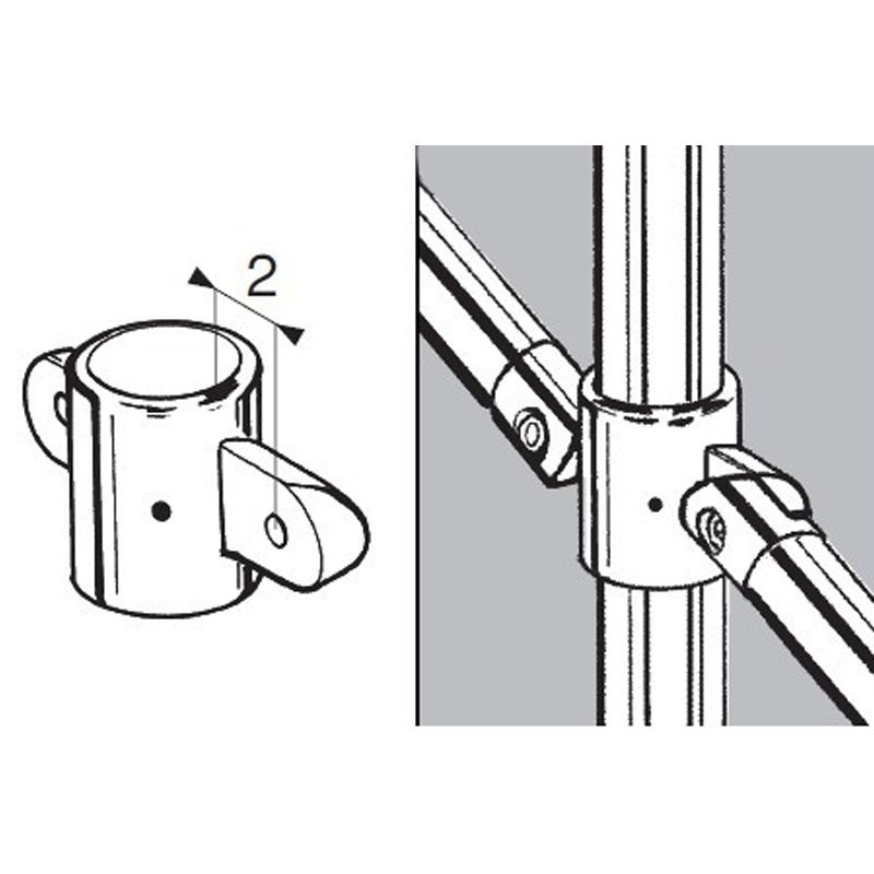 Rohr- und Kugelsystem " Rohrhalter FI50 " Shop-Zubehör