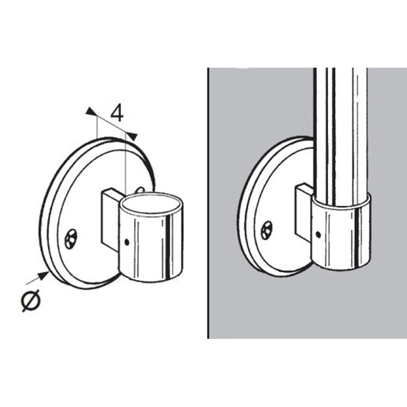 Rohr- und Kugelsystem " Rohrhalter FI50 " Shop-Zubehör