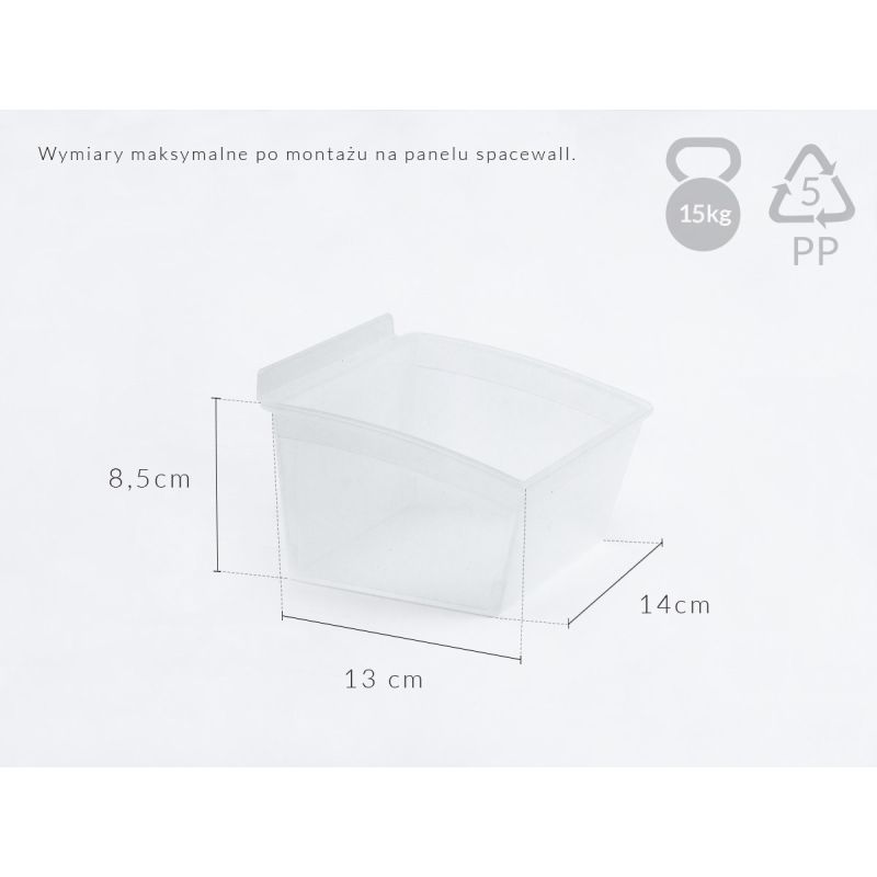 Spacewall-Ladenwände - Körbe und Behälter - Ladenbau