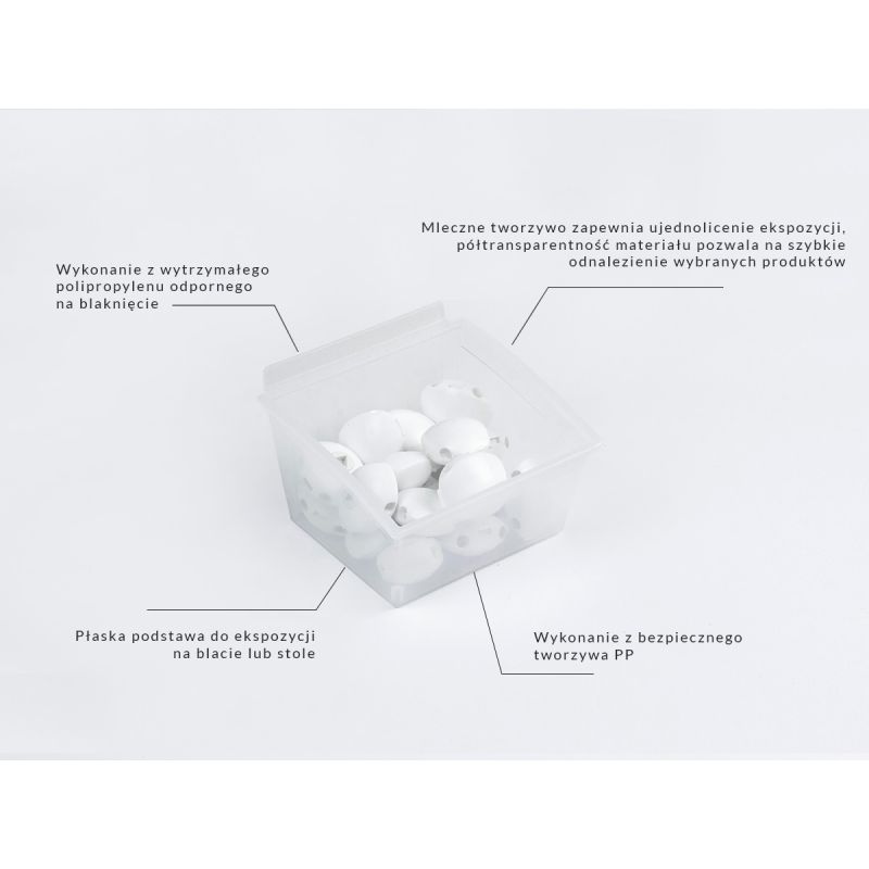 Spacewall-Ladenwände - Körbe und Behälter - Ladenbau