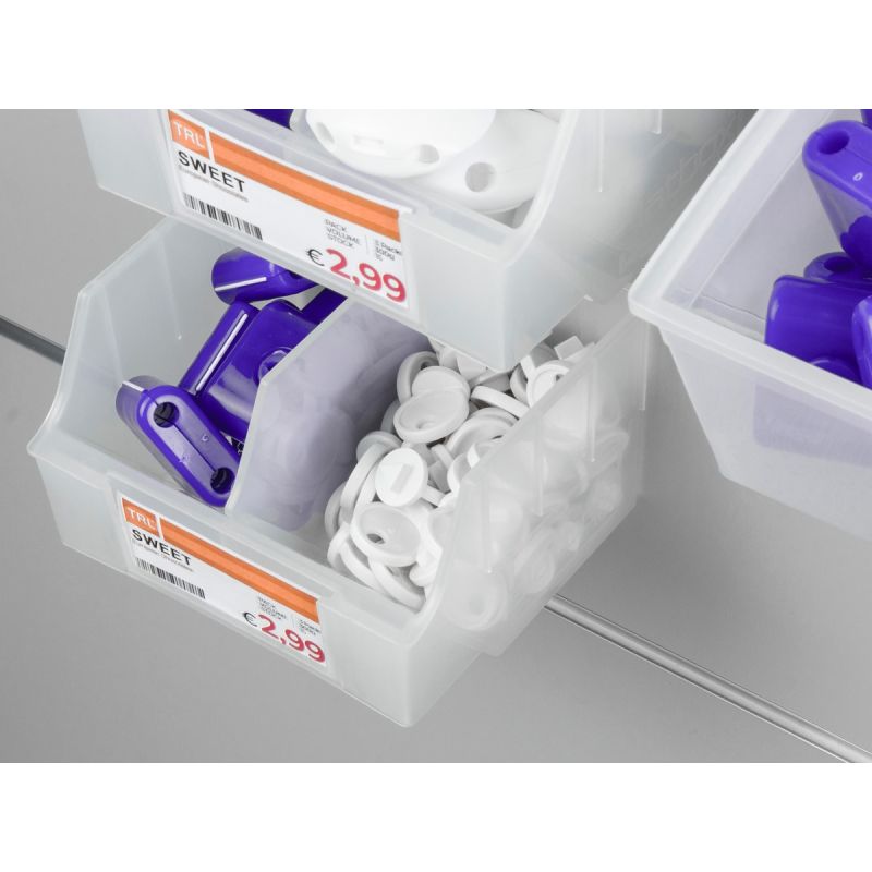 Spacewall-Ladenwände - Körbe und Behälter - Ladenbau