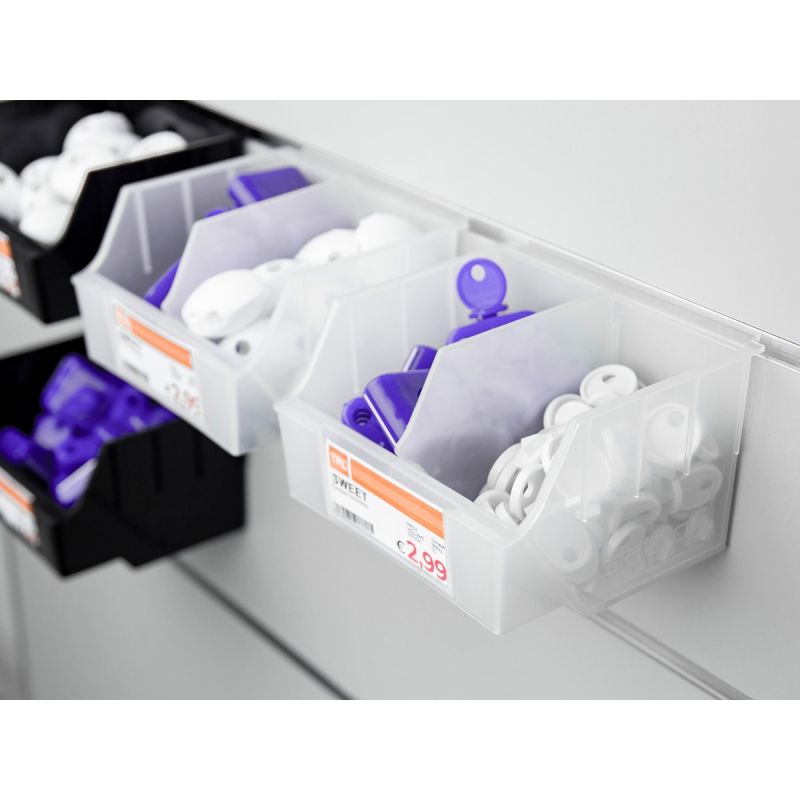 Spacewall-Ladenwände - Körbe und Behälter - Ladenbau