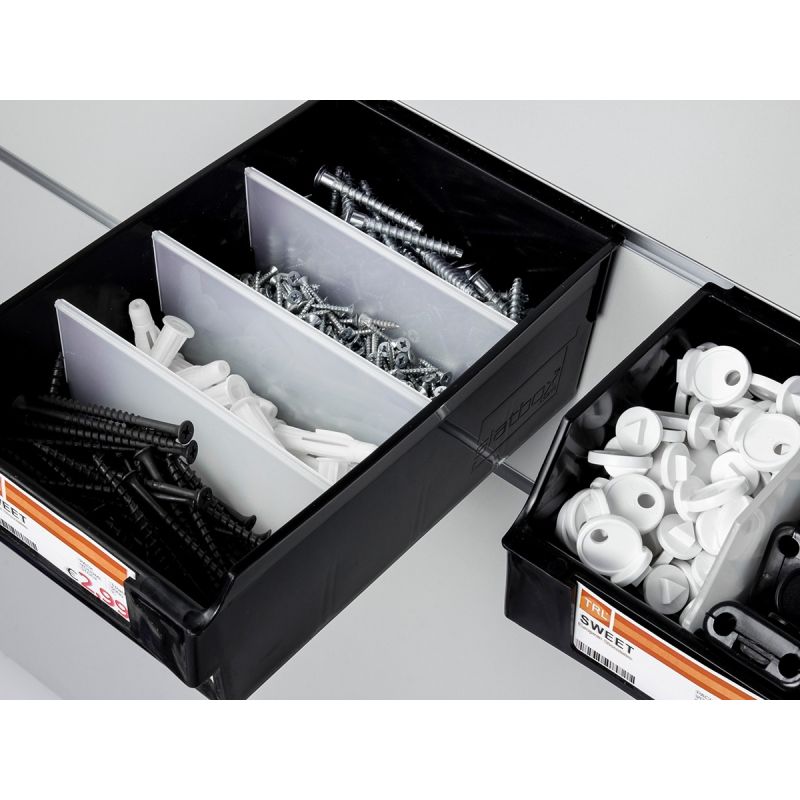 Spacewall-Ladenwände - Körbe und Behälter - Ladenbau