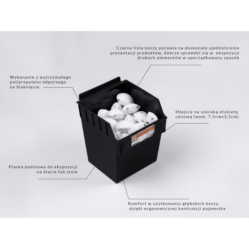 Spacewall-Ladenwände - Körbe und Behälter - Ladenbau