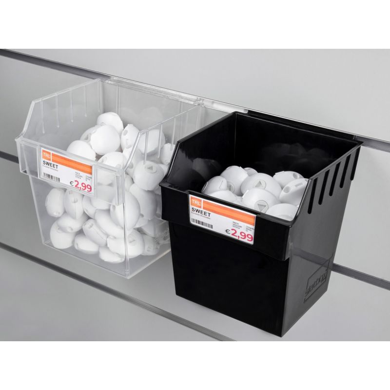 Spacewall-Ladenwände - Körbe und Behälter - Ladenbau