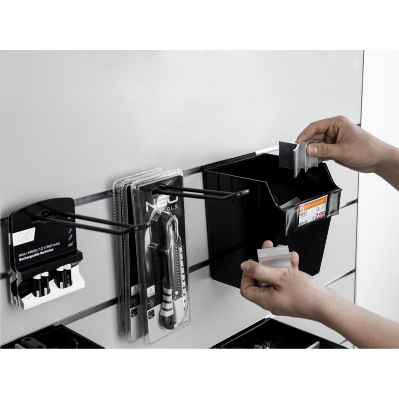 Spacewall-Ladenwände - Körbe und Behälter - Ladenbau