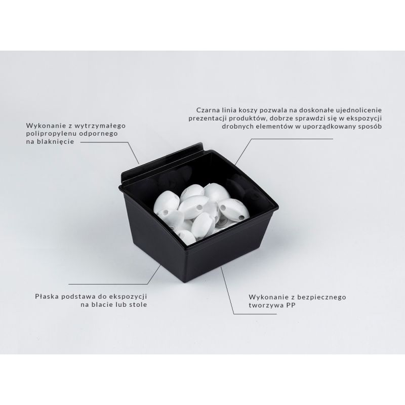 Spacewall-Ladenwände - Körbe und Behälter - Ladenbau