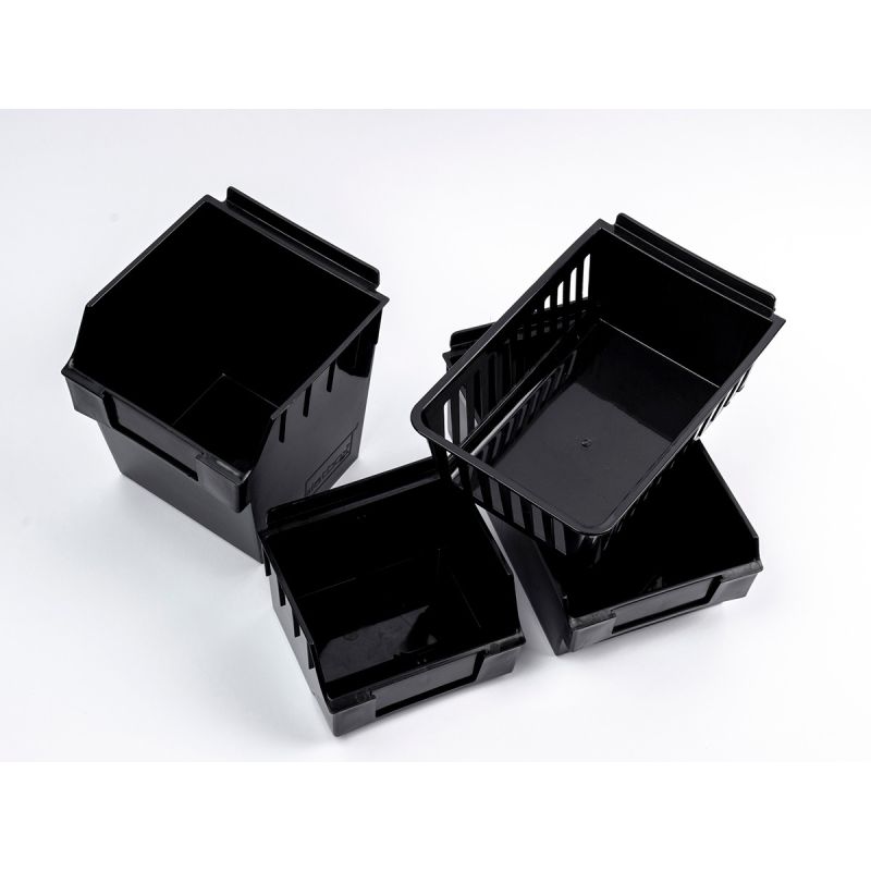 Spacewall-Ladenwände - Körbe und Behälter - Ladenbau