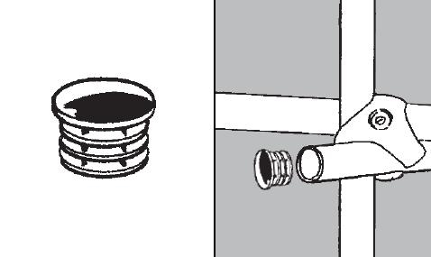 Rohr- und Kugelsystem " Ladenstangen fi16 " Ladenzubehör