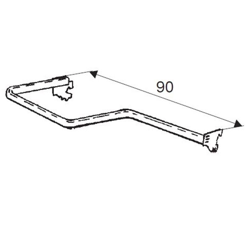 Kleiderständer " Kleiderbügel mit geradem Rahmen " Ladeneinrichtung