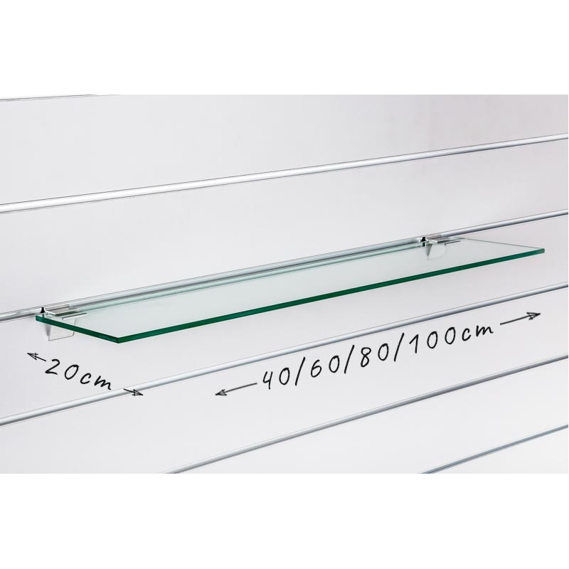 Ladenpanele SPACEWALL -Regale Glasplatte- Ladeneinrichtung