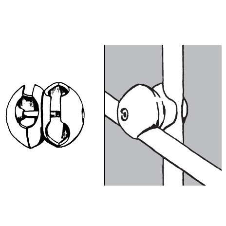 Rohr- und Kugelsystem " Ladenbügel FI25 " Ladenzubehör