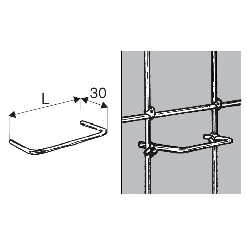 Rohr- und Kugelsystem " Rahmenaufhänger FI25 " Shop-Zubehör