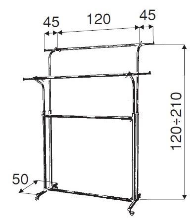 Kleiderständer " DOUBLE TRANSPORTERS " Ladeneinrichtungen