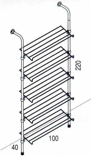 Rohr-Kugel-System " Regalstangen fi25 " Shop-Zubehör