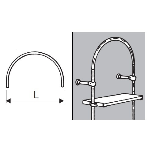 Rohr- und Kugelsystem " Halbkreisstangen fi25 " Shop-Zubehör