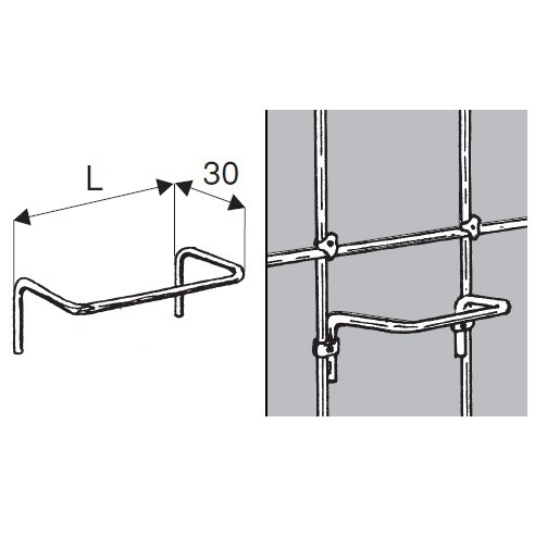 Rohr- und Kugelsystem " Kleiderbügel FI25 " Shop-Zubehör