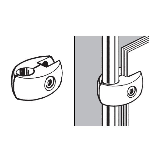 Rohrkugelsystem " Glasbefestigung FI25 " Shop-Zubehör