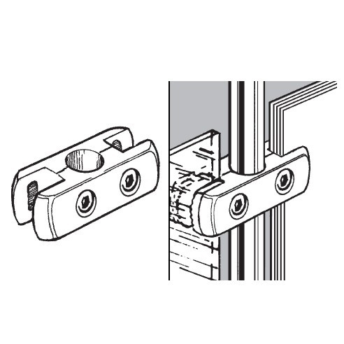 Rohrkugelsystem " Glasbefestigung FI25 " Shop-Zubehör