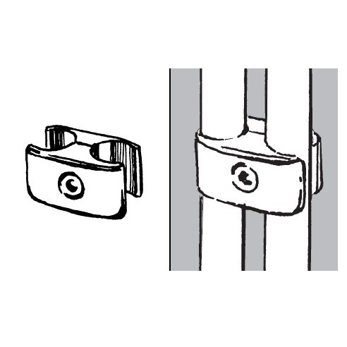 Rohr- und Kugelsystem " Kleiderbügel FI25 " Shop-Zubehör