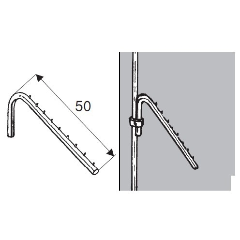 Rohr- und Kugelsystem " Kleiderbügel FI25 " Shop-Zubehör