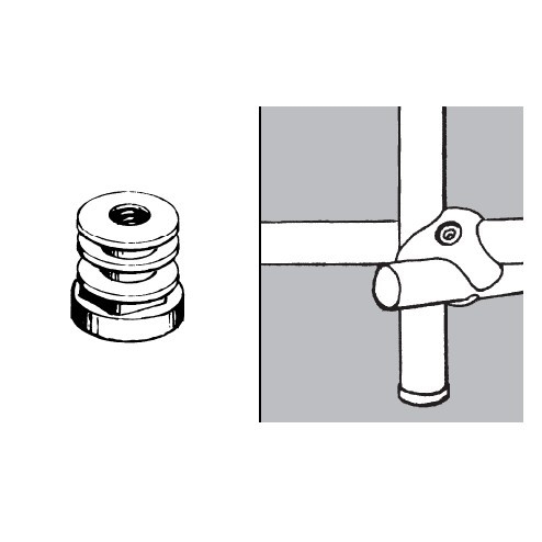 Rohr- und Kugelsystem " Einsteckstangen FI25 " Shop-Zubehör