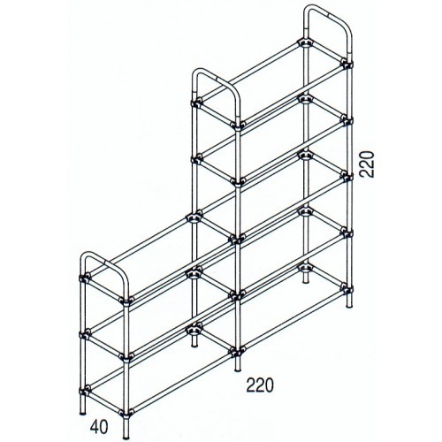Rohr- und Kugelsystem " Kupplungsrohre FI25 " Shop-Zubehör