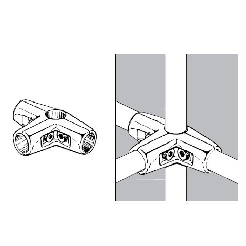 Rohr- und Kugelsystem " Kleiderbügel FI25 " Shop-Zubehör
