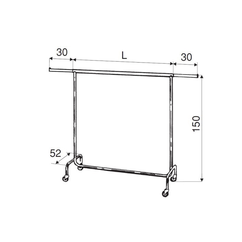 Kleiderständer " TRANSPORTERS Normen " Ladeneinrichtungen