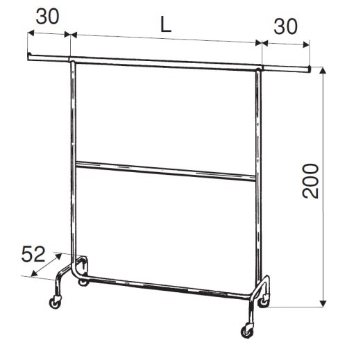 Kleiderständer " DOUBLE TRANSPORTERS " Ladeneinrichtungen