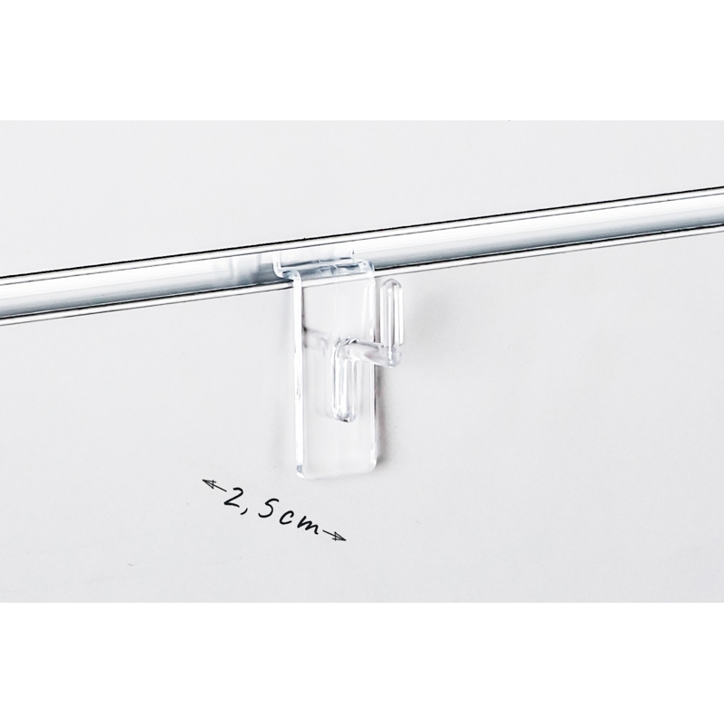 Shop-Paneele SPACEWALL -Klarsichthaken- Shop-Beschläge