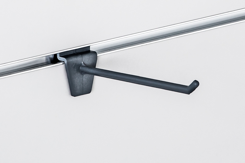 Slatwall Einzelhaken Plexiglas grau