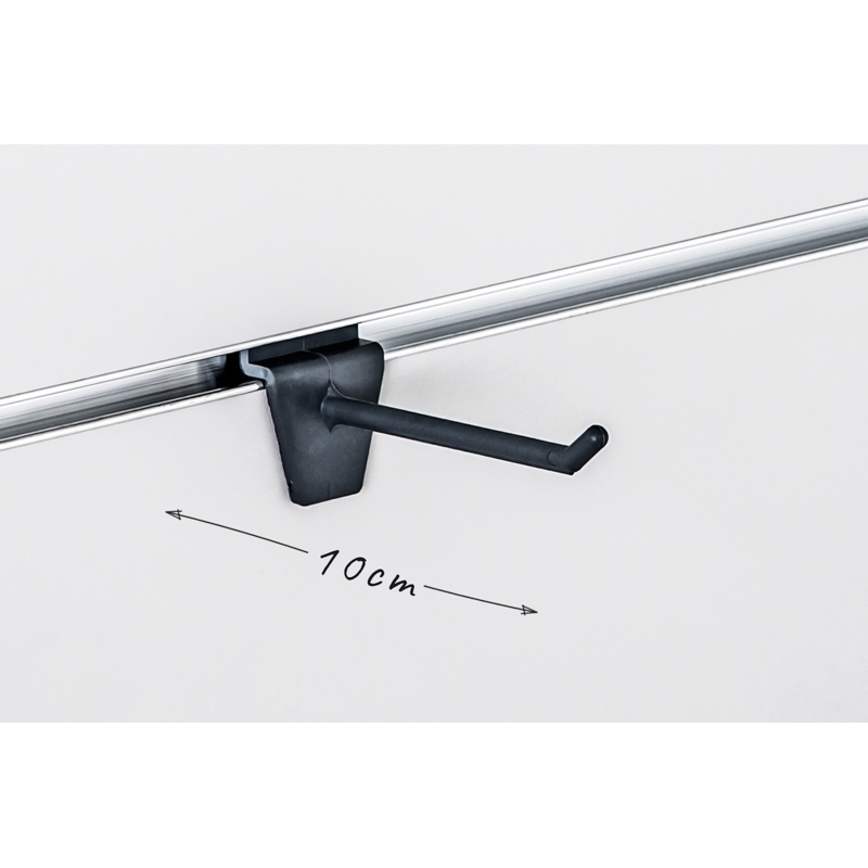 Slatwall Einzelhaken Plexiglas grau
