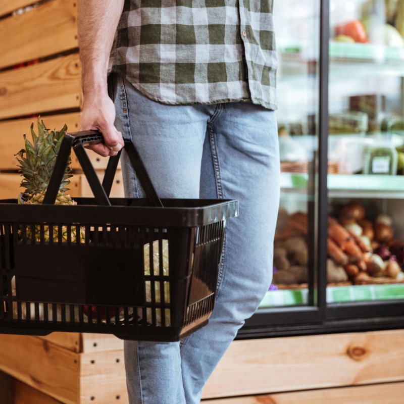 Körbe " Körbe in Grau " Ladeneinrichtung
