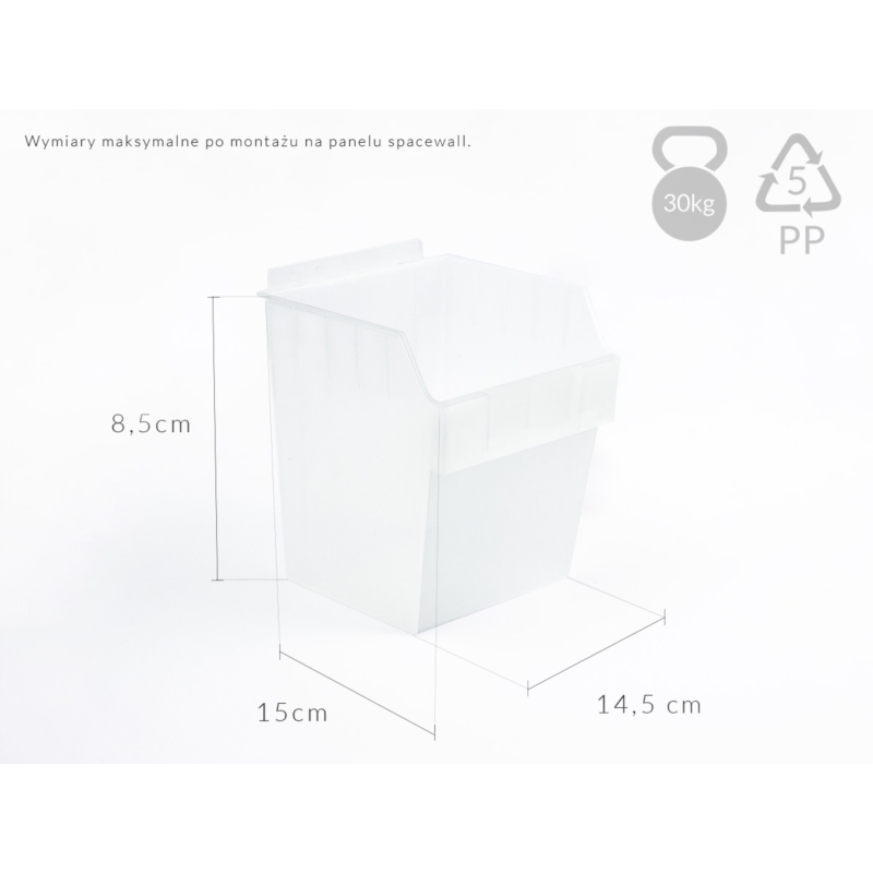 Spacewall-Ladenwände - Körbe und Behälter - Ladenbau