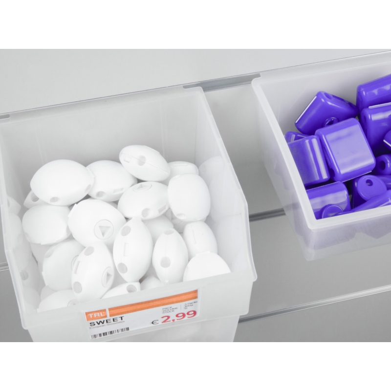 Spacewall-Ladenwände - Körbe und Behälter - Ladenbau