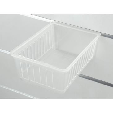 Spacewall-Ladenwände - Körbe und Behälter - Ladenbau